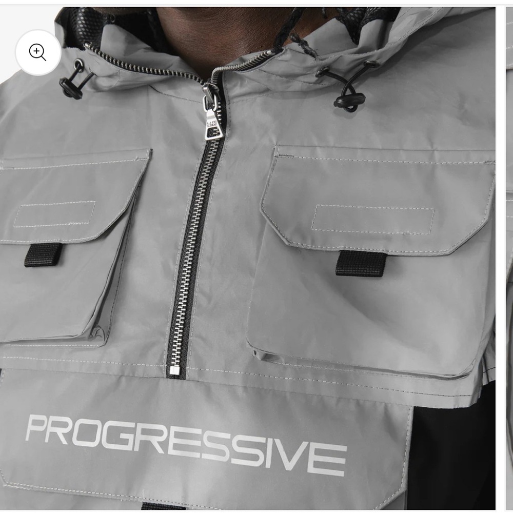 Blue Life Code Jacket with Text Sleeves - Picture 3 of 3